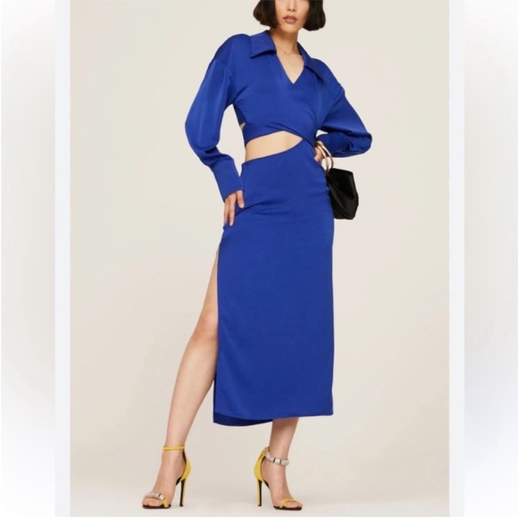 Ronny Kobo Collection Royal Blue Rebel Cutout Dress - Picture 9 of 10